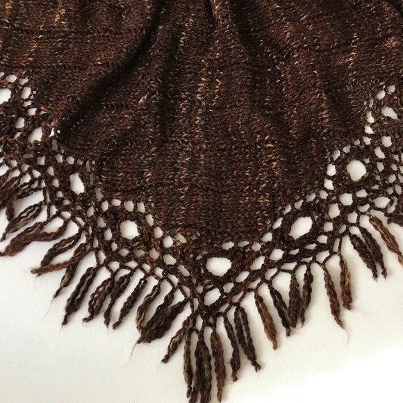 NEW Handmade Triangular Bulky Beauty Lace Sequoia Shawl, 102"L & 37"D - Picture 7 of 13